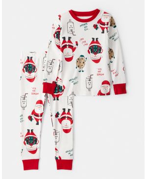 Pijama De 2 Piezas De Santa Milk & Cookies Navideño Carter's