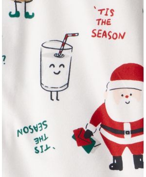 Pijama De 2 Piezas De Santa Milk & Cookies Navideña Carter's