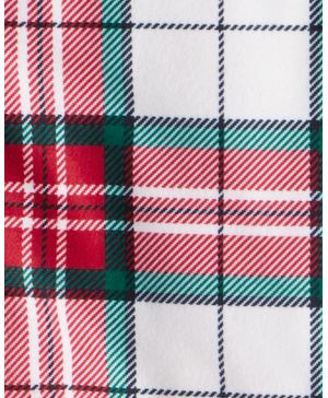 Pijama De 2 Piezas De Ajuste Holgado A Cuadros Navideña Carter's