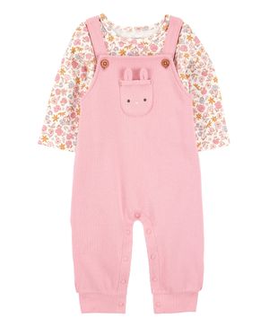 Conjunto de 2 piezas de playera de manga larga y overol Carter's