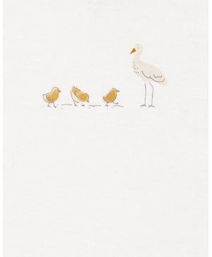 Conjunto de 3 piezas con cárdigan en marfil con pollitos Carter's