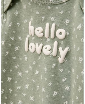 Paquete 5 pañaleros de manga corta florales de caballitos Carter's