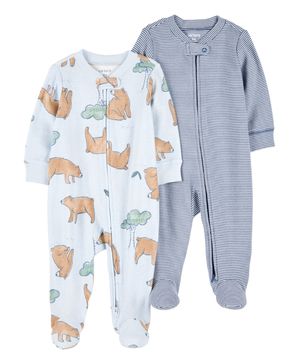 Paquete de 2 mamelucos con cierre bidireccional Carter's