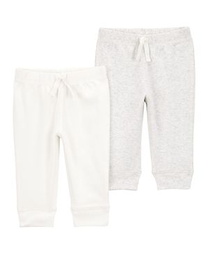 Paquete de 2 pantalones pull-on en marfil Carter's