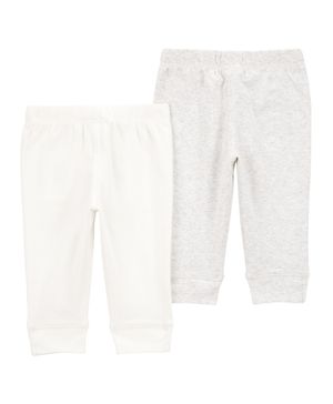 Paquete de 2 pantalones pull-on en marfil Carter's