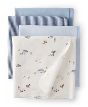 Paquete de 4 mantas receptoras en azul Carter's