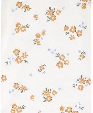 Paquete de 5 pañaleros de manga corta de algodón florales Carter's