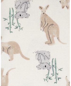 Paquete de 5 pañaleros de manga corta de nubes y canguros Carter's