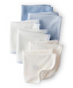 Paquete de 6 toallas en azul Carter's