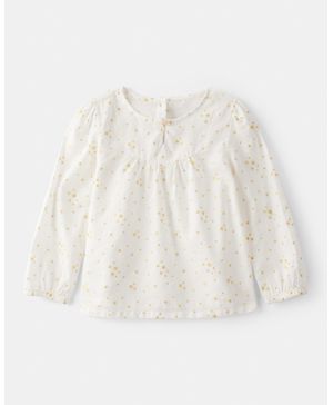 Blusa De Algodón Con Estampado De Estrellas De Manga Larga Oshkosh B'Gosh