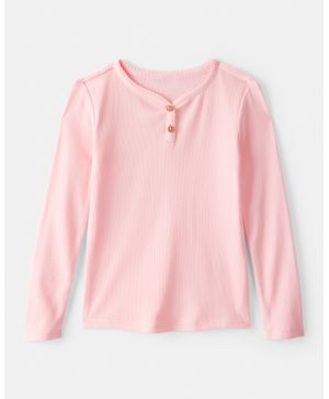 Blusa De Cuello Tipo Henley De Algodón Y Manga Larga Oshkosh B'Gosh
