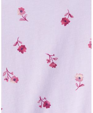 Blusa Floral De Manga Larga En Morado Carter's