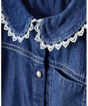 Blusa Vaquera De Mezclilla Y Manga Larga En Azul Oshkosh B'Gosh