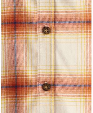 Camisa De Algodón A Cuadros Con Capucha Y Botones Carter's