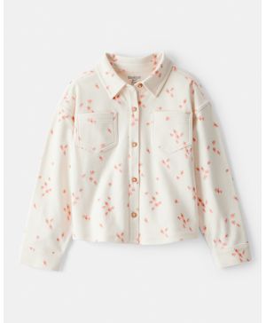 Camisa De Franela Con Estampado De Corazones De Manga Larga Oshkosh B'Gosh