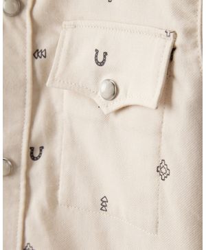 Camisa Vaquera De Algodón Estampado De Manga Larga Y Botones Oshkosh B'Gosh