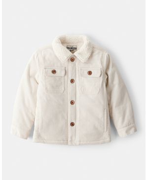 Chamarra De Moda De Pana De Manga Larga En Blanco Oshkosh B'Gosh