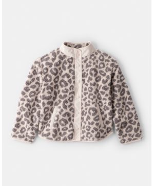 Chamarra Sherpa De Leopardo De Manga Larga Carter's