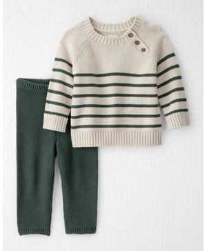 Conjunto De 2 Piezas Tejidas Con Suéter De Algodón A Rayas Carter's Little Planet