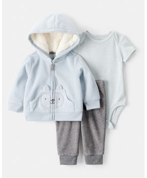 Conjunto De 3 Piezas Con Cárdigan De Animal Print Carter's