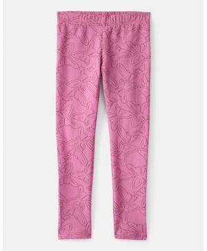 Leggings Elásticos Pull-On De Algodón De Mariposas Carter's