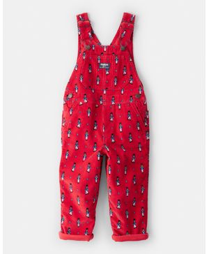 Overoles De Pana Con Estampado De Cascanueces En Rojo Oshkosh B'Gosh