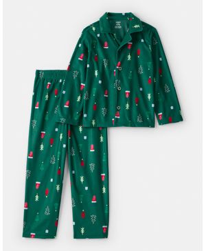 Pijama De 2 Piezas Polar De Árbol De Navidad De Manga Larga Carter's