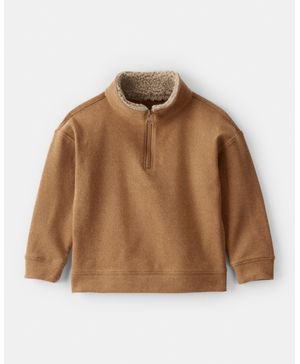 Sudadera De Manga Larga Con Cierre Corto Navideña Carter's