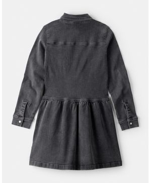Vestido De Mezclilla De Manga Larga En Negro Oshkosh B'Gosh