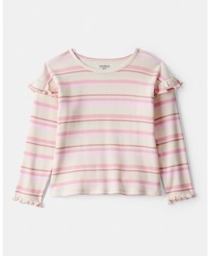 Blusa De Manga Larga A Rayas En Rosa Oshkosh B'Gosh
