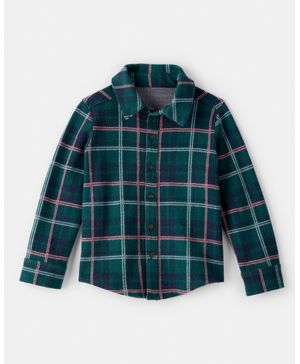 Camisa Con Botones A Cuadros En Verde Oshkosh B'Gosh