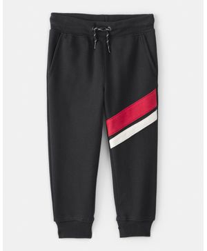 Pants De Tela Polar En Negro Carter's