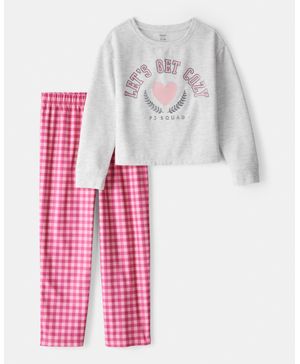 Pijamas De 2 Piezas Polar Y Ajuste Holgado Con Corazoncitos Carter's