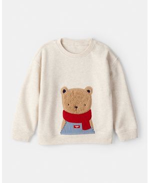 Sudadera De Cuello Redondo Polar Y Manga Larga Con Oso Oshkosh B'Gosh