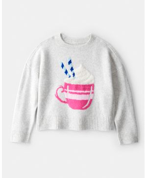 Suéter Chocolate Caliente En Gris Lila Carter's