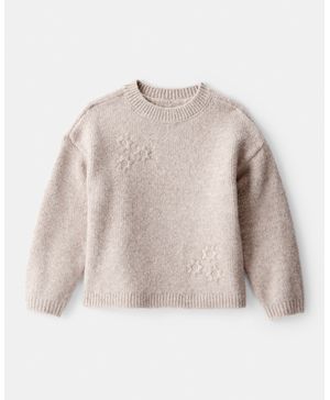 Suéter Floral De Manga Larga En Crema Oshkosh B'Gosh