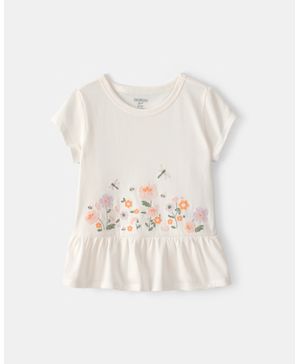 Blusa Con Flores Bordadas Blanca Oshkosh B'Gosh