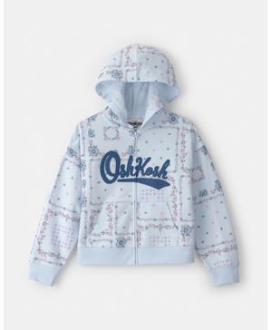 Chamarra Con Capucha Y Cierre Con Logo Oshkosh Y Flores Oshkosh B'Gosh