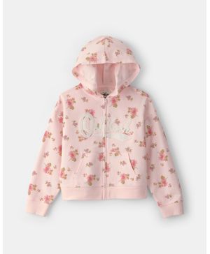 Chamarra Con Capucha Y Cierre Con Logo Oshkosh Y Flores Oshkosh B'Gosh