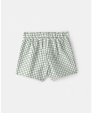 Conjunto De 2 Piezas De Blusa Y Short De Cuadros Verdes Carter's