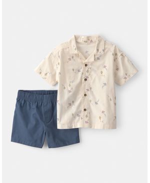 Conjunto De 2 Piezas De Camisa Con Cometas Y Short Carter's