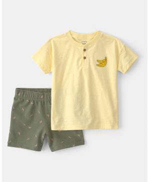 Conjunto De 2 Piezas De Playera Con Plátanos Y Short Carter's