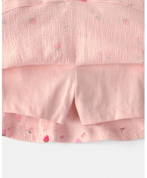 Conjunto De 2 Piezas De Playera Y Falda Con Fresas Rosa Carter's