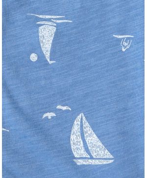 Conjunto De 2 Piezas De Playera Y Short De Veleros Azul Carter's