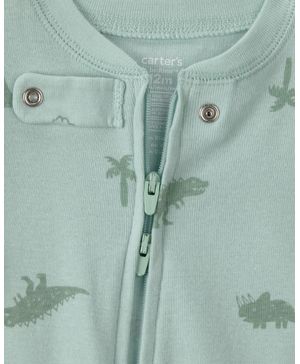 Mameluco De Algodón De Ajuste Ceñido Con Dinosaurio Verde Carter's