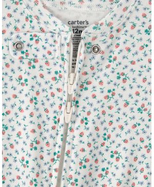 Mameluco De Algodón De Ajuste Ceñido Con Fresas Carter's