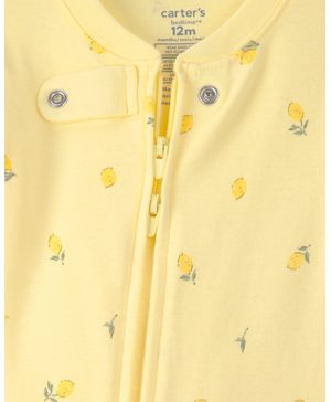 Mameluco De Algodón De Ajuste Ceñido Con Limones Amarillo Carter's