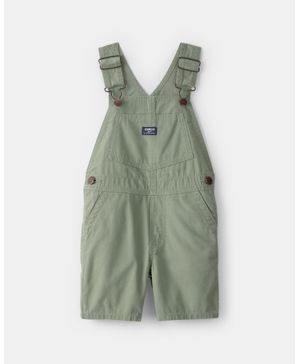Overol Corto De Lona Verde Oliva Oshkosh B'Gosh
