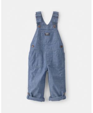 Overol De Chambray Con Dobladillo Doble Vuelta Azul Oshkosh B'Gosh