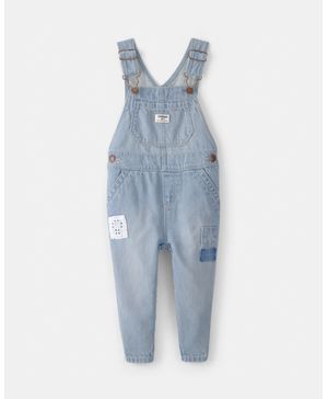 Overol De Mezclilla Con Parches De Lavado Claro Oshkosh B'Gosh